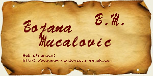 Bojana Mučalović vizit kartica